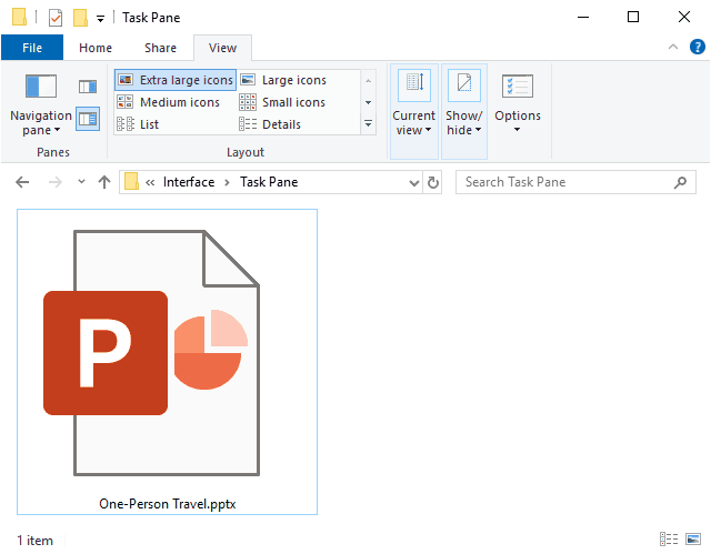 Single PowerPoint file